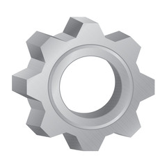 Gear design for technology machinery on white background. Engine gear.