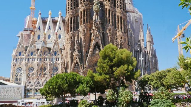 One of the most popular tourist spots in Barcelona - Sagrada Familia church