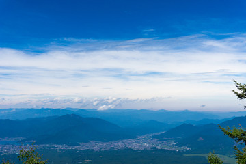 Mount fuji, japan climbing from yoshida trail.