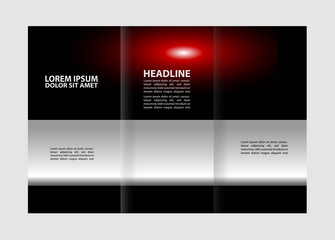 Vector Tri Fold Brochure Design. Corporate Leaflet, Cover Template
