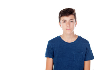 Brown young caucasian boy