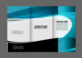 Professional business three fold flyer template, corporate brochure or cover design, can be use for publishing, print and presentation.
