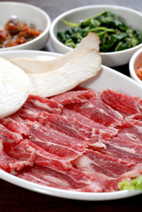 Sliced beef Korean BBQ menu