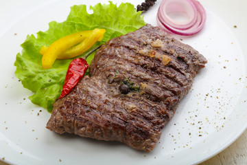 Grilled beef steak