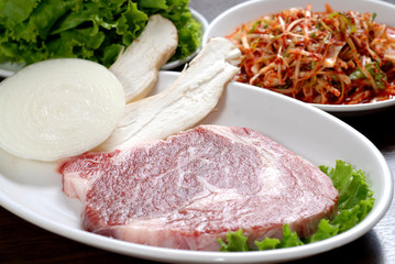 Sliced beef Korean BBQ menu