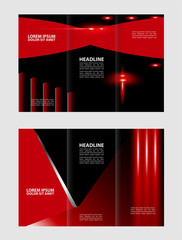 Tri-fold Brochure Design and Catalog Vector Concept Template
