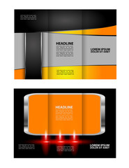 Professional Business Trifold Brochure, Template or Flyer design with free space for your image.
