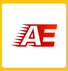 AE Two letter composition for initial, logo or signature