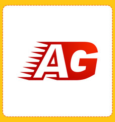 AG Two letter composition for initial, logo or signature