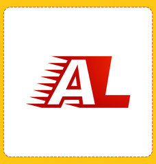 AL Two letter composition for initial, logo or signature