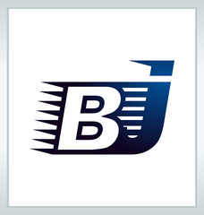 BJ Two letter composition for initial, logo or signature