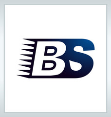 BS Two letter composition for initial, logo or signature