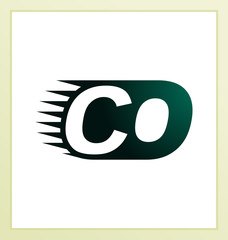 CO Two letter composition for initial, logo or signature