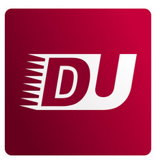 DU Two letter composition for initial, logo or signature