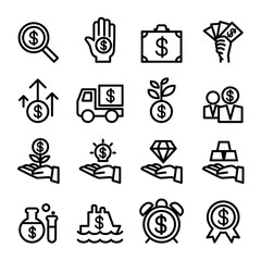 Business Financial Investment icon set