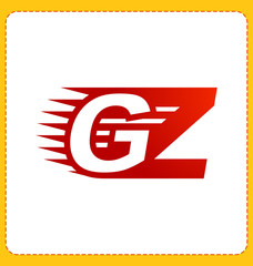 GZ Two letter composition for initial, logo or signature