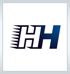 HH Two letter composition for initial, logo or signature