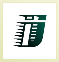 IJ Two letter composition for initial, logo or signature