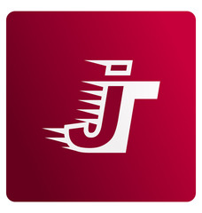 JT Two letter composition for initial, logo or signature