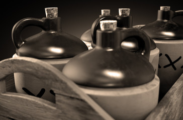 Moonshine In Wooden Crate