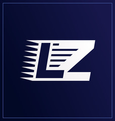LZ Two letter composition for initial, logo or signature