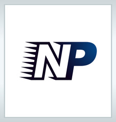 NP Two letter composition for initial, logo or signature