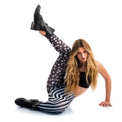 Woman dancing street dance