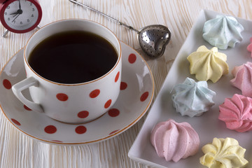 Meringue Cookies and cup of tea