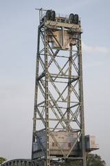 Fototapeta na wymiar De Hef Vertical Lift Bridge by Joosting, Rotterdam