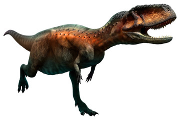 Obraz premium Abelisaurus from the Cretaceous era 3D illustration