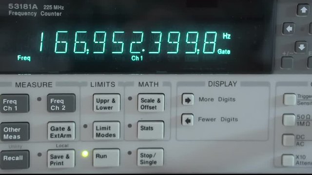 Frequency counter in a laboratory