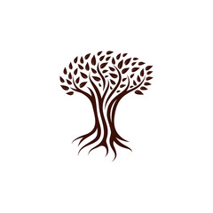Deciduous tree vector illustration. Tree vector logo. Tree vector icon. Tree vector illustration. Amenity vector tree icon. Forest vector trees logo. Tree vector logo template. Tree leaves. Tree leaf.