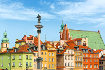 Sigismund's Column in Warsaw city Poland