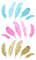 Feather. Vector illustration.