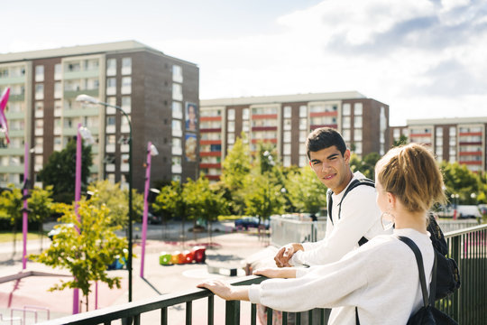 Young couple spending time outdoors
