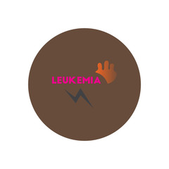 Vector icon  on  circle various symptoms of leukemia on bodies