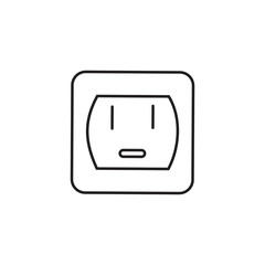 Universal Power Socket vector icon. Energy basic UI element