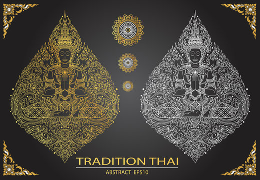 cover tradition thai Buddha Jewelry Set