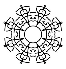 векторная мандала черная