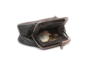 A purse filled with money