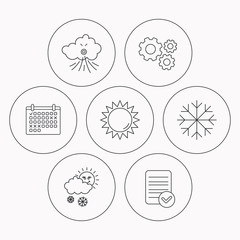 Fototapeta premium Weather, sun and snow icons.