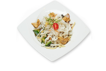 Japanischer Salat mit Gemüse und Fleisch