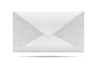 Low poly gray envelope