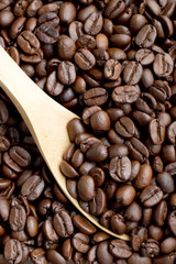 Coffee Bean scoop by wooden spoon