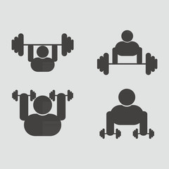 weightlifter icon and vector.