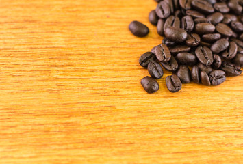 Coffee on grunge wooden background