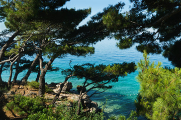 Coast in Brela, Makarska Riviera