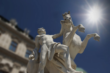 Equestrian statue in front of Belvedere Palace