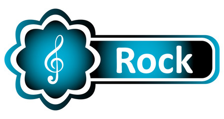 Double icon blue treble clef rock