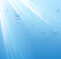 Water background with bubbles.